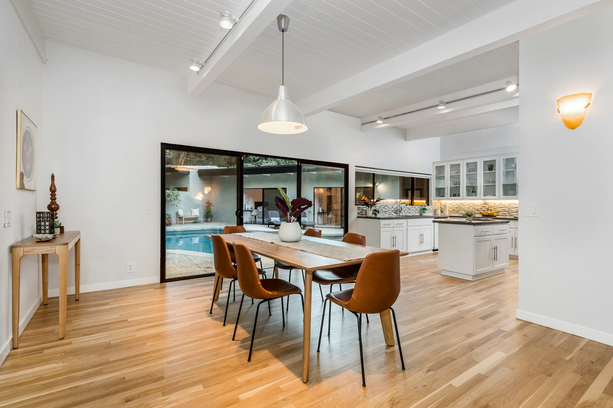 Interior shot of a kitchen of a luxury home