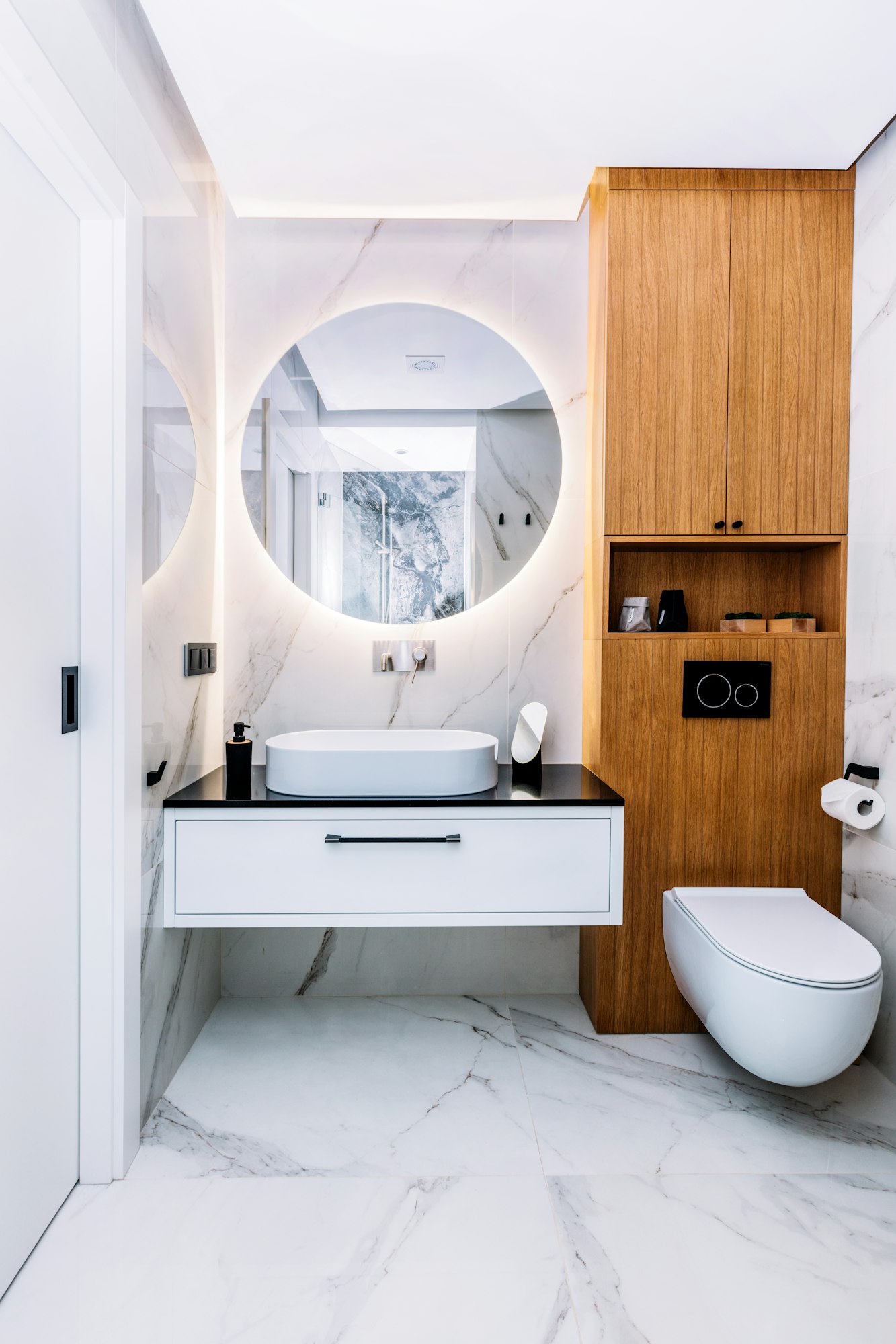 Modern new luxury bathroom. Interior design